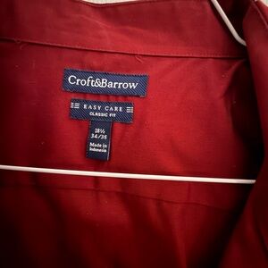 Croft & Barrow Deep Red Classic Fit Shirt